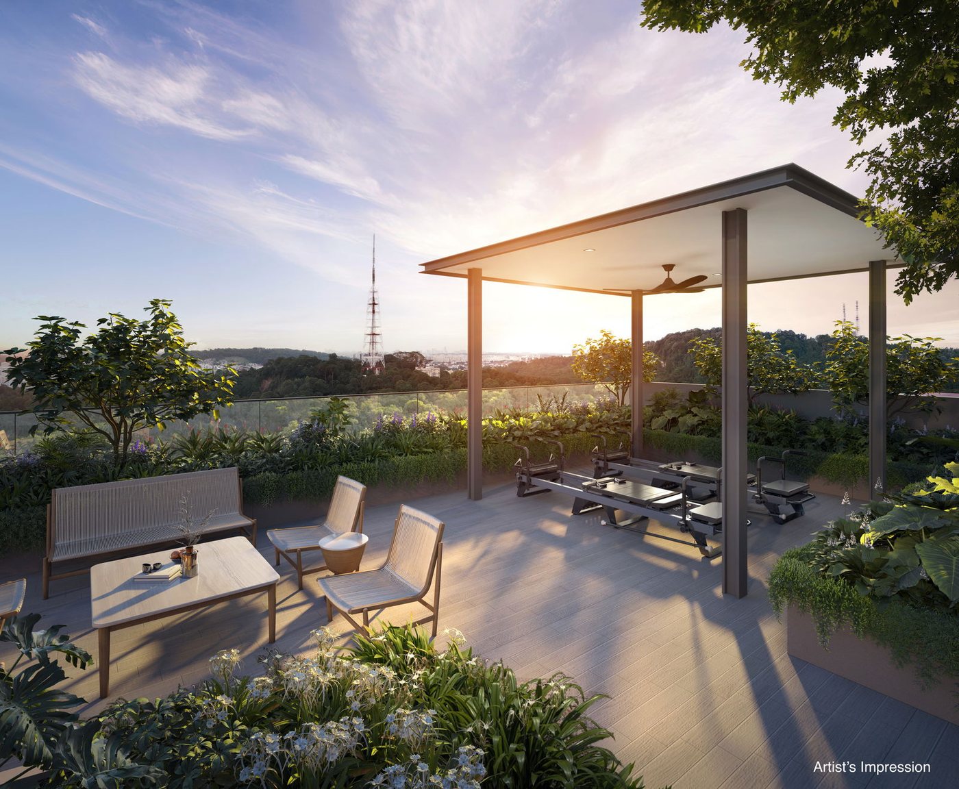 Roof pavilion — artist's impression